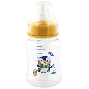 宝贝可爱宽口玻璃奶瓶（150ml）