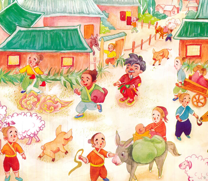 中国传统节日故事绘本春节