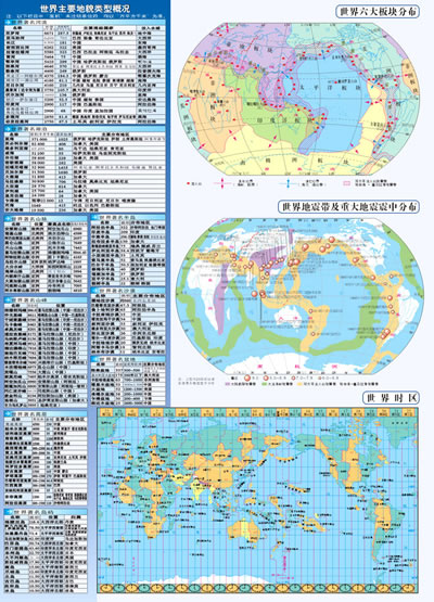 世界地图-知识-大幅面1:39000000撕不烂地图图片