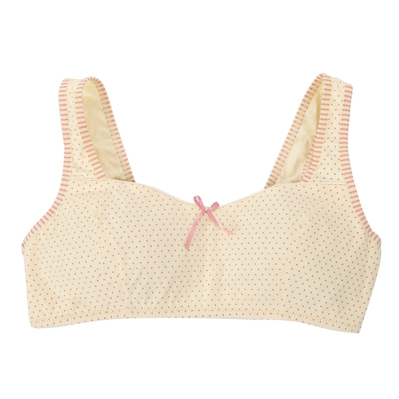 【货到付款】可娃衣 薄夹棉少女内衣 纯棉宽肩带 发育期学生小背心 全